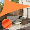 Neween Shade Sail, 16'x 16'x 16' Sun Shade Sail Triangle Waterproof for Patio Yard Deck Pergola Outdoor Sun Sail Shade 98% UV Block Sunshade Orange Color