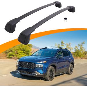 Snailfly Upgraded Crossbar Fit for Hyundai Santa Fe 2019-2023 Anti-Theft Roof Rack Rail Cross Bars for Luggage Kayak Ski Bike Snowboard Skiboard Cargo Carrier 165lbs Capacity