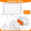 WB56X22160 Range Oven Inner Door Glass Compatible with GE Range/Electric Oven/Wall Oven JB620RF4SS JS750SF3SS JB735SP1SS JBS86SP4SS JB645RK3SS, WB55T10154 Fit for Kenmore Oven Door Middle Glass