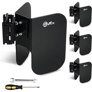 TOBUMO 4 Pack E-Track Wheel Chock for E-Track System |E Track Motorcycle Wheel chocks for Dirt Bikes|E-Track Accessories for Enclosed Trailer E-Track Wall Mount Motorcycle Tire for Garages Trailers, Black