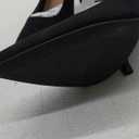 PiePieBuy Women's Pointed Toe High Heels Ankle Strap D'Orsay Pumps Shoes Bow Wedding Bowtie Back Dress Sandals (8.5, Black)