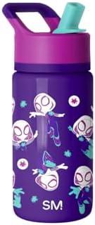 Simple Modern Kids Summit Water Bottle with Straw Lid | Marvel Spider-man 14oz Stainless Steel Cup Insulated Tumbler for Girls, School | Spider Gwen