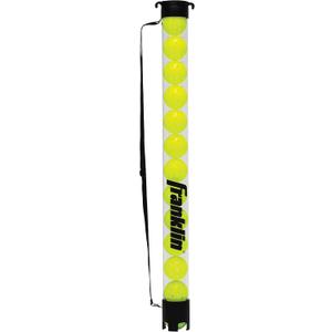 Franklin Sports Pickleball, Tennis + Padel Ball Hopper Tubes - (15) Tennis/Padel Ball + (13) Pickleball Picker Upper Tubes - Quick Pickup + Storage 37"