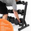 3-Tier Dumbbell Rack Multilevel Weight Storage Organizer for Home Gym, Weight Rack for Dumbbells, Kettlebells, (Rack Only)