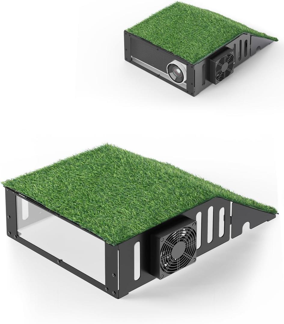 Golf Simulator Projector Cover - Floor Mounted Enclosure for Projectors with Cooling Fan - Durable Protection for Your Golf Simulation