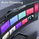 ONWAY Curved Monitor Light Bar with Wireless Remote,Monitor Auto-Dimming and Camera Base,Applicable to All Screens. No Screen Glare,for Home Office