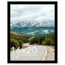 QOTIB 16x20 Picture Frame Black for Wall Hanging, Wood 16 x 20 Frame Poster Photo Frame for Wall Horizontally or Vertically, Black, 1 Pack
