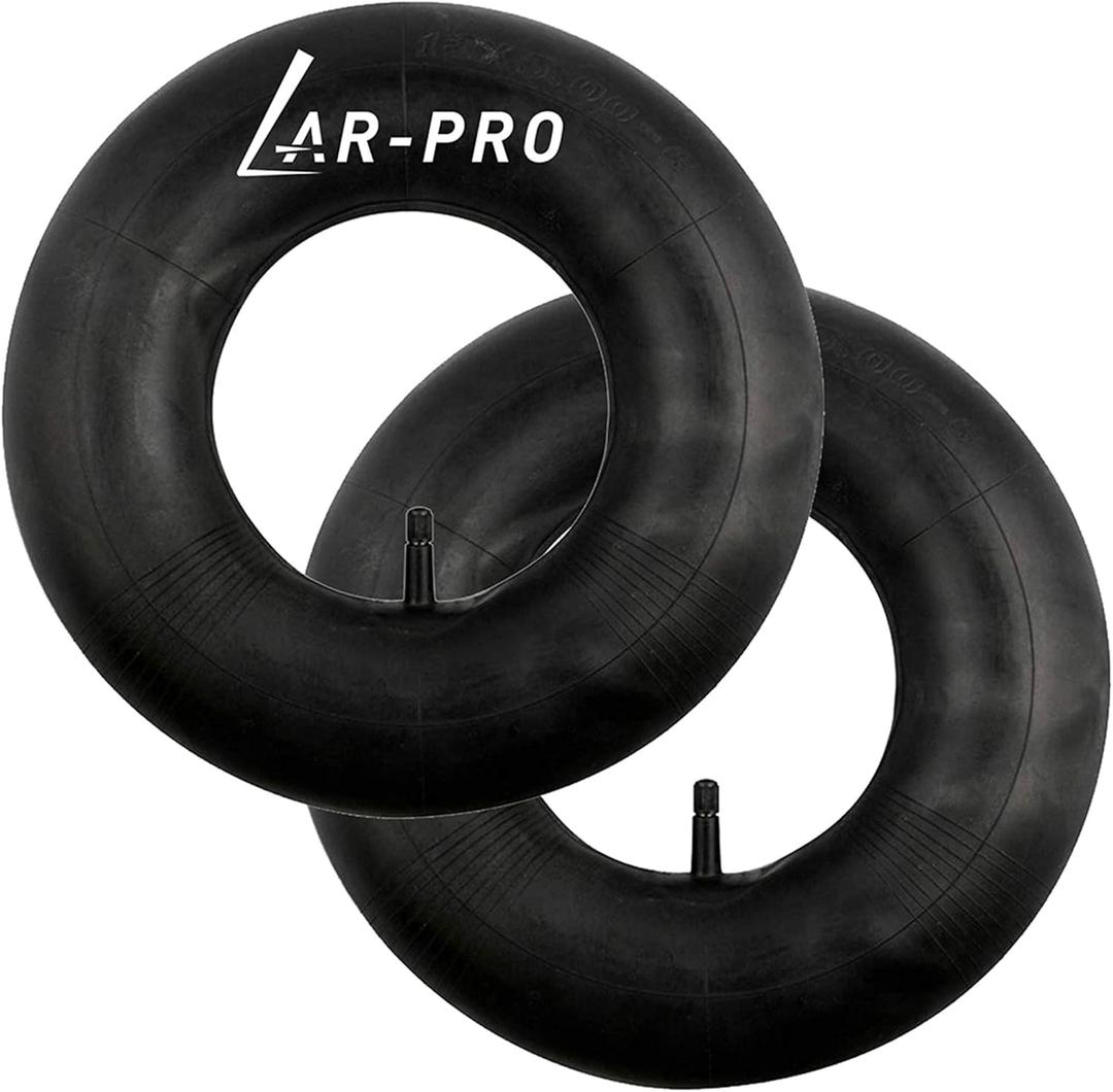 AR-PRO 23x10.5/9.5/8.5-12 Inner Tube Replacement With TR-13 Straight Valve Stem (2-Pack) - For Golf Cart, Tractor, John Deere Lawn Mower, Snowthrowers, Tillers, Trailers, Wheelbarrows and ATV's