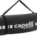 Capelli Sport Exercise Mat Non Slip, EVA Foam Fitness and Workout Mat with Carry Strap, Black, 1/2 Inch Thick