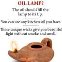 Herodian - Biblical Classic with Handle - Replica Ancient Clay Oil LAMP & Certificate of Authenticity Hanukkah-Judaica/Christian Gift - Handmade in The Holy Land