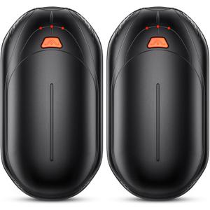 AI Hand Warmers Rechargeable 2 Pack, AI Smart Chips Electric Hand Warmers, 20Hrs Long Safe Heat, Portable Pocket Heater, Gifts for Christmas, Outdoor, Hunting, Golf, Camping Accessories (Black)