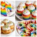 Easter Rainbow Nonpareils Sprinkles for Cake Decorating, 150g/5.29oz, Rainbow Sugar Sprinkles, Cake Decorations & Cupcake Toppers, Easter, Holiday, Wedding, Birthday, Party Supplies (EXP 01/17/27)