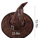 Halloween Witch Hat for Women - Themed Party Headwear Accessory (Brown)