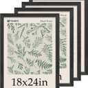 18x24 Poster Frame, Black Wood, 4 Pack, Wall Mounting Display