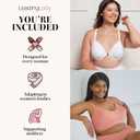 LEADING LADY, Chloe, Underwire, Lightly Padded T-Shirt Bra, Side and Back Smoothing, Adjustable Straps, Lace Band, Beige, Fits 50A