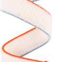 Sport Mesh Nylon Bands Compatible with Garmin Vivosmart 5 tracker Replacement Bands with Case (Transparent Case-M(5.1-8.3inch), Stripe White with Transparent Case)