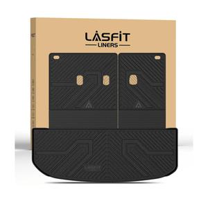 LASFIT Cargo Trunk Mat & Backrest Mats for Hyundai Palisade 2025 2024 2023 2022 2021 2020 All Weather TPE Custom Fit Car Trunk Mats Cargo Liner & Seatback Mats Accessoires, Black