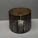 Vintage Drum Metal Lampshade, Forest Tree Pattern, 12W x14D x10H inches, Antique Copper with Gold Interior, lron Cover Lamp Shade for Table Lamps, Floor Lamps, Pendant Light Home Decor Spider Fitter