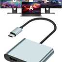 USB C to Dual HDMI Adapter, 4K@60Hz Type-C to HDMI Splitter for Dual Monitors Extend Display for MacBook Pro/Air, Dell XPS 13/15/17, HP, Lenovo, Samsung Galaxy, Surface Type C Laptop