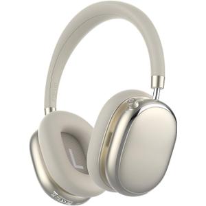 NC95 Hybrid Active Noise Cancelling Headphones with Knob Control, 120H Playtime Over Ear Headphones Wireless Bluetooth 6.0, App Control, Hi-Res Audio, Comfort Fit, Clear Calls for Travel/Workout (Starlight)
