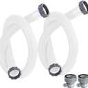 Pool Pump Hoses Replacement for Above Ground Pools 1.5" Diameter Pool Filter Pumps Hose with 2 Type B Adapters 59" Long Pools Hose Filter Hoses Kit for Sand Pump Saltwater Systems, 2 Pack