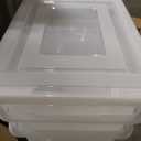 IRIS USA File Box, Plastic File Organizer with Lids for Letter/Legal File, Portable Document Box For Moving, Storage Bin with Durable and Secure Lid, Stackable Nestable BPA-Free, Clear 35 Qt. 4 Pack