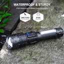 Rechargeable LED Flashlights High Lumens, 99000 Lumens Super Bright Flashlight with 7 Modes & Waterproof, Powerful Handheld Flashlight for Camping Emergencies