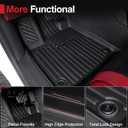 Floor Mats for 2022-2026 Acura MDX, All Weather TPE Cargo Mat with Seat Back Cover Door Sill Protectors for Acura MDX Accessories