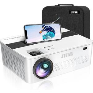 JIFAR Projector 4K with 5G WiFi & Bluetooth,1100ANSI Outdoor Projector with 450" Display,Movie Projector Support 4K,Dolby Audio,Zoom,Keystone,20W Speaker,4K Home Projector for TV Stick,iOS,Android,PS5