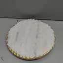 Mud Pie Marble Trivet, 1 1/4" x 8 1/2" dia, Gold