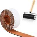 Boat Flooring EVA Foam Self-Adhesive with Flooring Roller, 98.4 x 2.3 Inch Faux Teak Marine Decking Sheet Traction Pad for Jon Boats Yacht Rv Floor