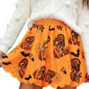 Bubble Skirt Mini Skorts for Women Spring Party Skirts with Pockets Elastic Waisted Golf Tennis Bloomers (Orange, M)