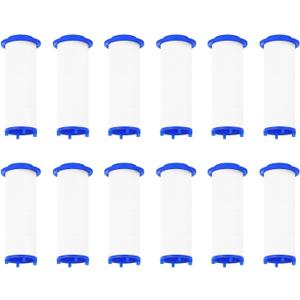 uxcell 12 Pcs Shower Head Filter 2.4 Inch PP Cotton Filter Cartridge Replacement High-Pressure Handheld Fan Shower Jet Sets