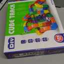 Magnetic Suction Rail Electric Train Set 3D Magic Flexible Race Track, 123 Pcs Race Car Track Block with Anti-Gravity, Educational Toy Boys Girls Birthday (123 PCS)