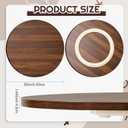 Briwooody 20" Lazy Susan Turntable, Black Walnut Rotating Wood Tray