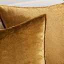 MIULEE Dark Gold Velvet Throw Pillow Covers 24x24 Soft Decorative Solid Square Euro Sham Cushion Cases Pack of 2 Modern Luxury Home Decor for Couch, Sofa, Bedroom