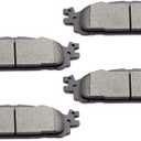 Cciyu D1508 4pcs Front Ceramic Brake Pads Kits Fit For Ford For Explorer 2011-2019,For Flex 2012-2019,For Taurus 2011-2019,For Lincoln For MKS 2012,For Lincoln For MKT 2012-2019