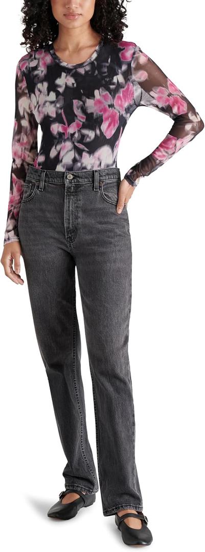 Steve Madden womens Azure Bodysuit (Medium, Black)