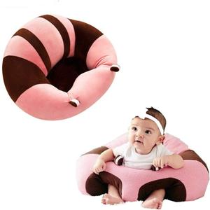 SealSee Baby Support Seat Sofa Plush Soft Animal Shaped Baby Learning to Sit Chair Keep Sitting Posture  Comfortable for 3-16 Months Baby (Pink)