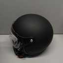 Yesmotor 3/4 Motorcycle Helmets Retro Open Face Vespa Scooters Helmet with Clear Visor for Men and Women- DOT Approved
