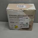 Enameled Cast Iron Dutch Oven  Umite Chef 5QT Pot with Lid & Cotton Potholders  HeavyDuty Cookware for Bread Baking, Braising, Stews, Roasting(Cream White)