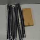 Curtain Rods for Windows 35-47 inch, 5/8 inch Matte Black Curtain Rod with Brackets Adjustable Telescoping for Bedroom Kitchen Study Living Room