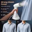 GEEZO 1600W Handheld Garment Steamer, Portable Electric Clothes Steam Iron with 3 Adjustable Steam Settings, Premium Aluminum Inner Tank, 0.8L Large Water Tank, Auto Low Water Shutoff