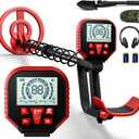 2025 Latest Metal Detector for Adults, Professional Waterproof & Adjustable Stem, Higher Accuracy Gold Detector with LCD, Advanced DSP Chip, 2.26 Pounds Lightweight Suitable for Beach and Backyard