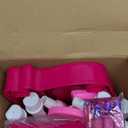 Toddler Vanity Magic Makeup Set Table & Chair Girl Toy Automatically Mirror with Music Light Pink Toys for 2 3 4 Year Old Girl Hair Salon Pretend Play Princess Dress Up Playset Valentine Gift age 3-5