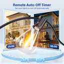 Sikitul 15FT LED Outdoor String Lights with Remote, One Continuous Strand Patio Lights with 8+1 Shatterproof S11 Bulbs, Dimmable 2200K Warm White, Timer & 3 Modes, Low Voltage for Backyard Garden