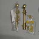 QCAA Solid Brass Dutch Door Bolt, 8", Polished Brass, 2 Pack, Made in Taiwan