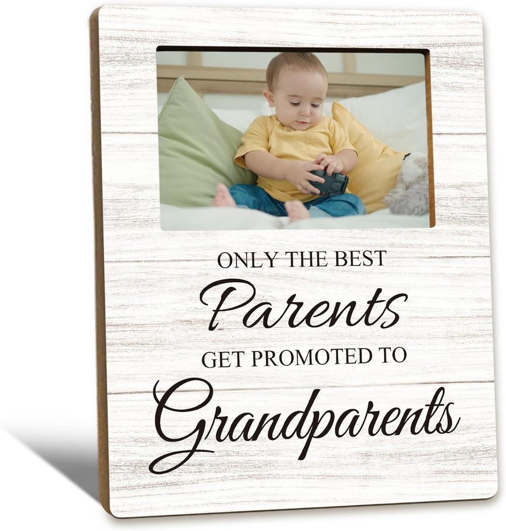 Beliran First Time Grandparents Gifts Picture Frames - New Grandparents Gifts Photo Frame, Baby Pregnancy Announcement Gift for Grandma Grandpa Picture Photo Frames for Home Bedroom Decor, 4x6