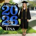 2026 Graduation Yard Sign Decoration,40 Inch Glitter Congrats Graduation Lawn Yard Signs with Stakes for Outdoor Large Waterproof Personalized Congrats Graduation Party Decoration Class of 2026Blue