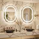 30"x36" Oval LED Bathroom Vanity Mirror, Backlit Anti-Fog Frameless
